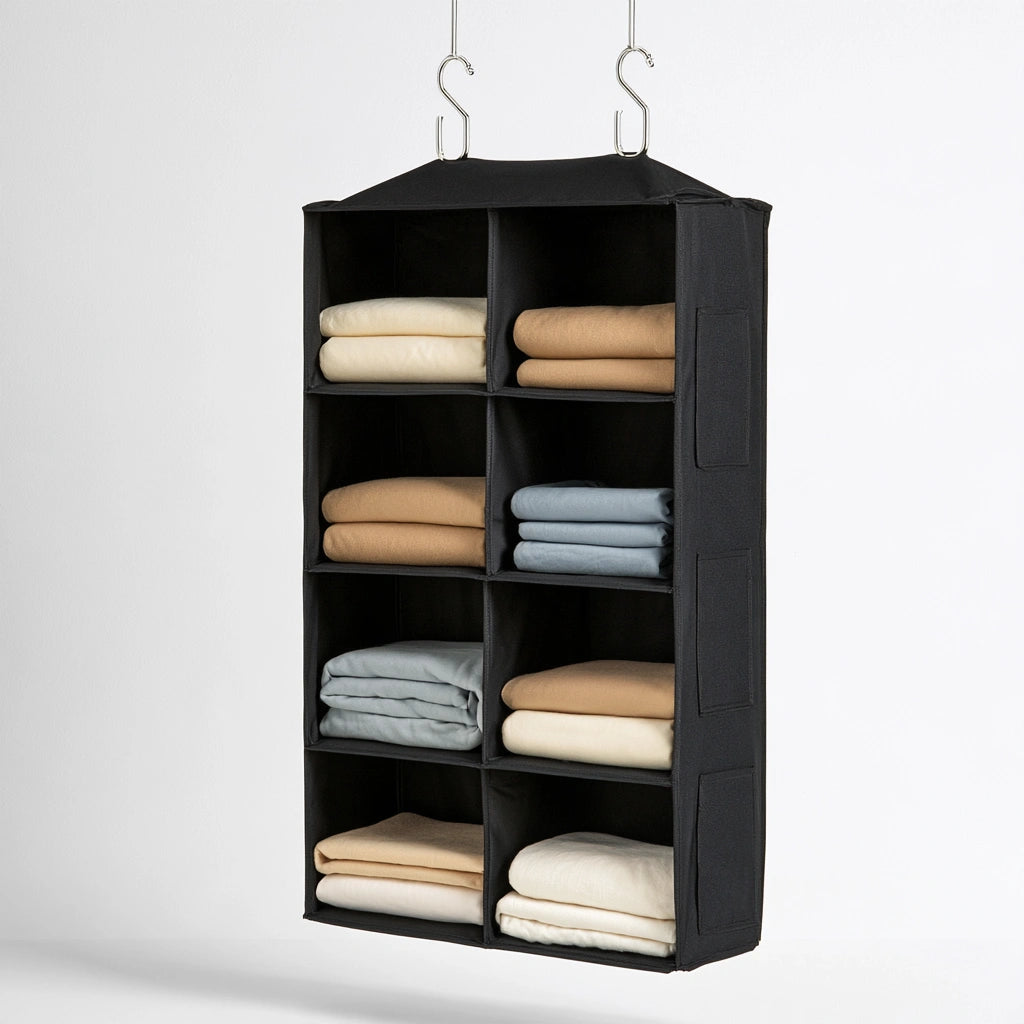 Organizer modulare dalle linee essenziali a sei livelli, colore nero