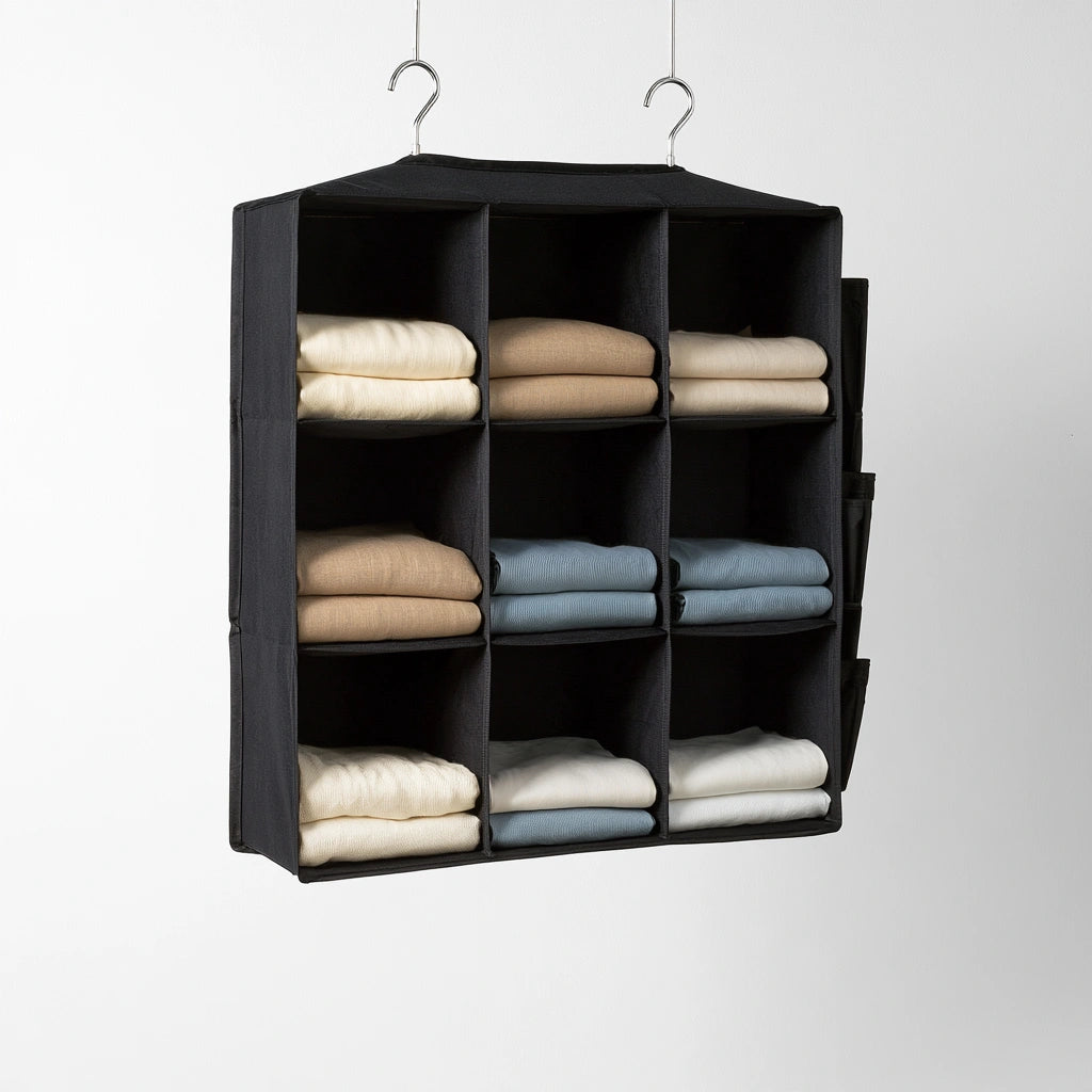 Organizer modulare dalle linee essenziali a sei livelli, colore nero