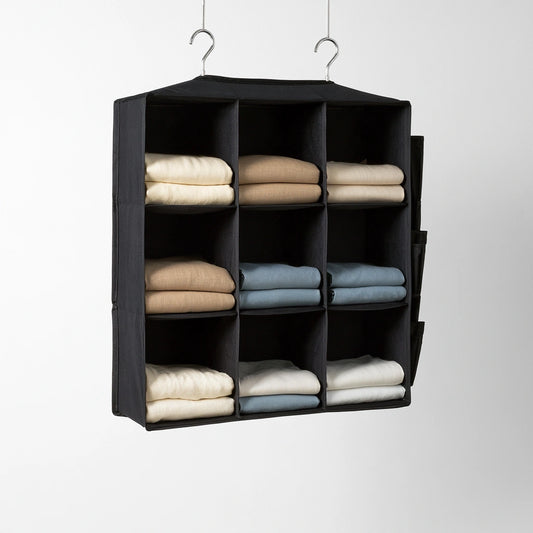 Organizer modulare dalle linee essenziali a sei livelli, colore nero