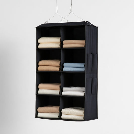 Organizer modulare dalle linee essenziali a sei livelli, colore nero