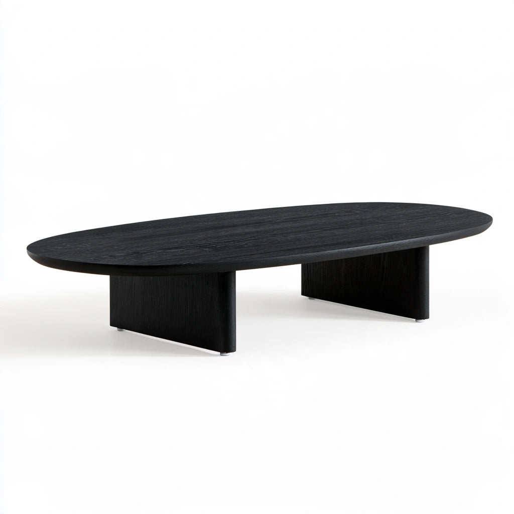 Tavolino da salotto in legno, colore nero